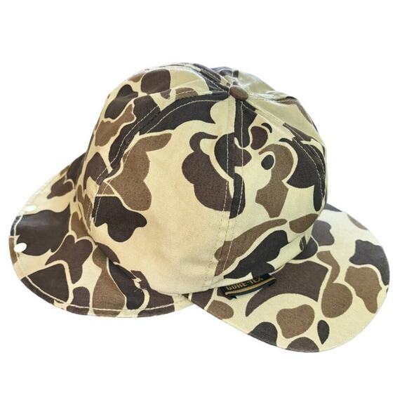 VTG ORVIS Gore-Tex Camo Hat Duck Hunting Cap Fleece lined  Made in USA - Picture 1 of 10